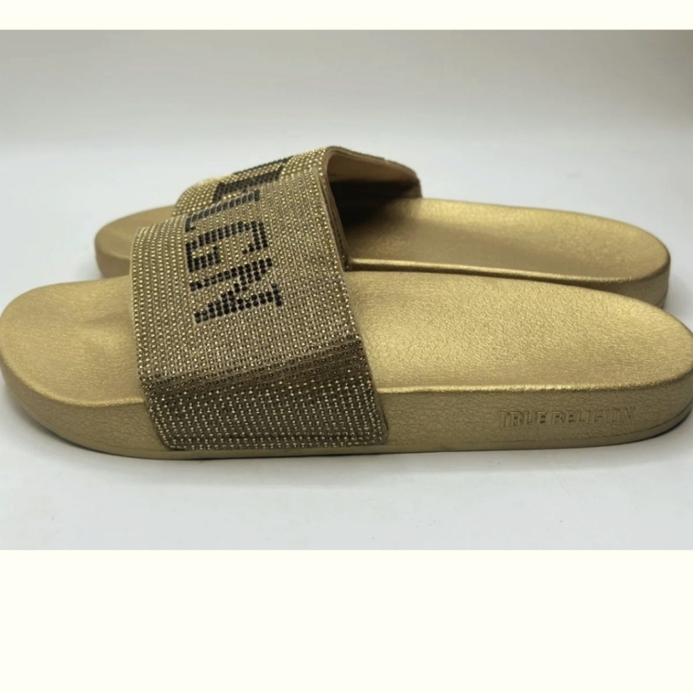 NWOT Women's True Religion Meyers Slides - Picture 3 of 5